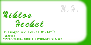 miklos heckel business card
